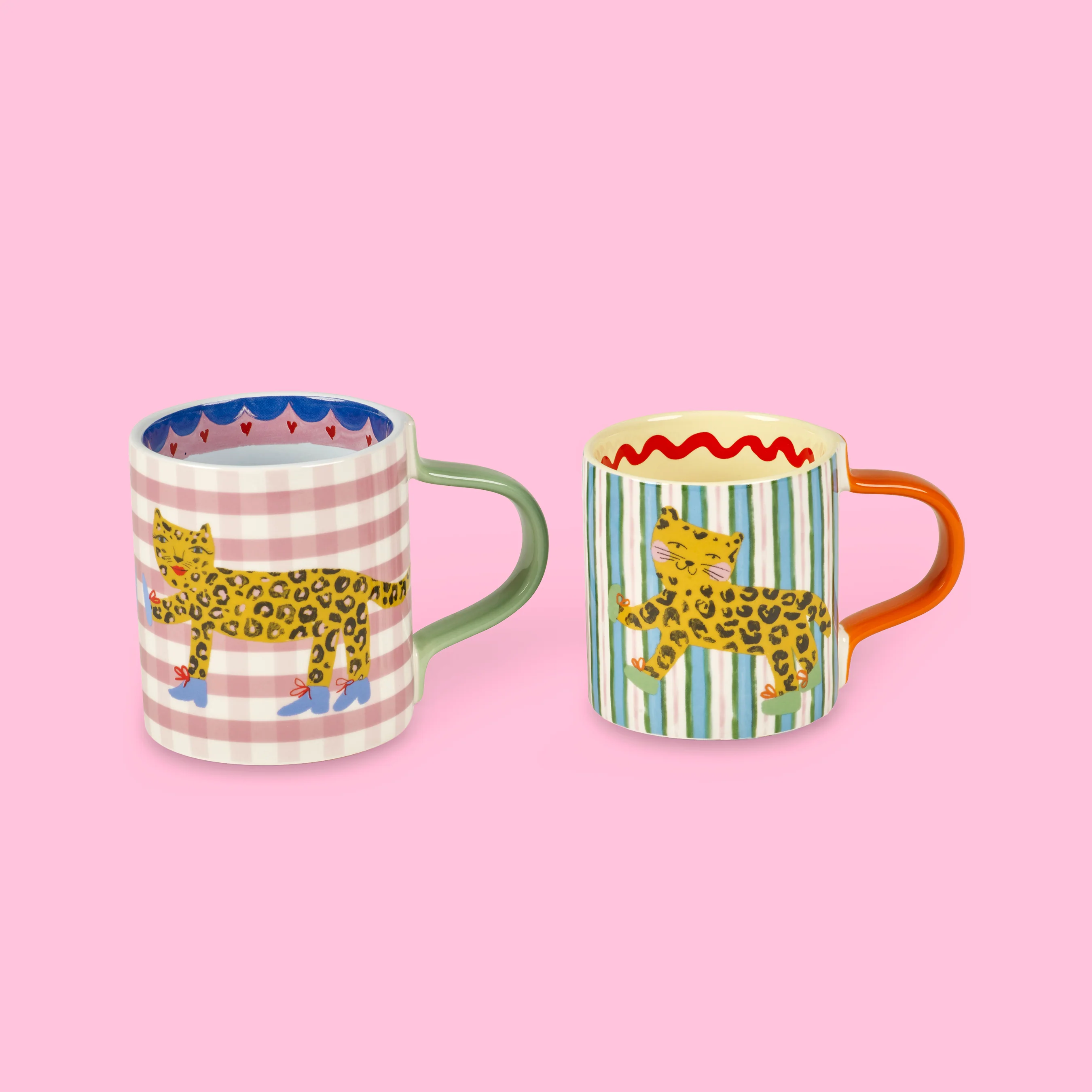 Adult & Mini Leopard Mug Set - Image 3