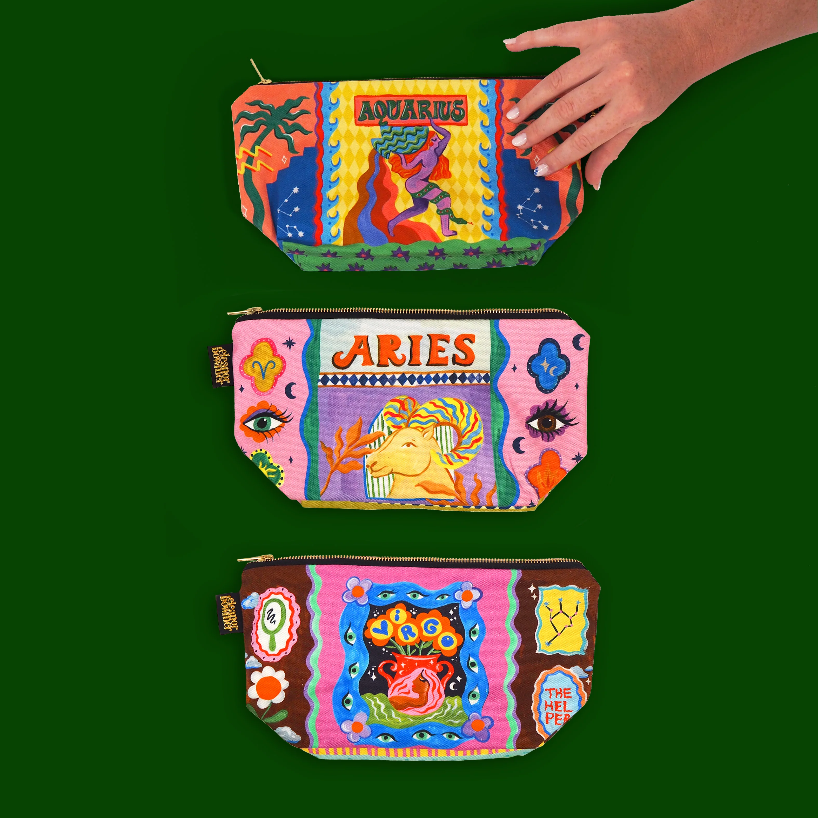 Aries Zodiac Zip Bag - Image 3