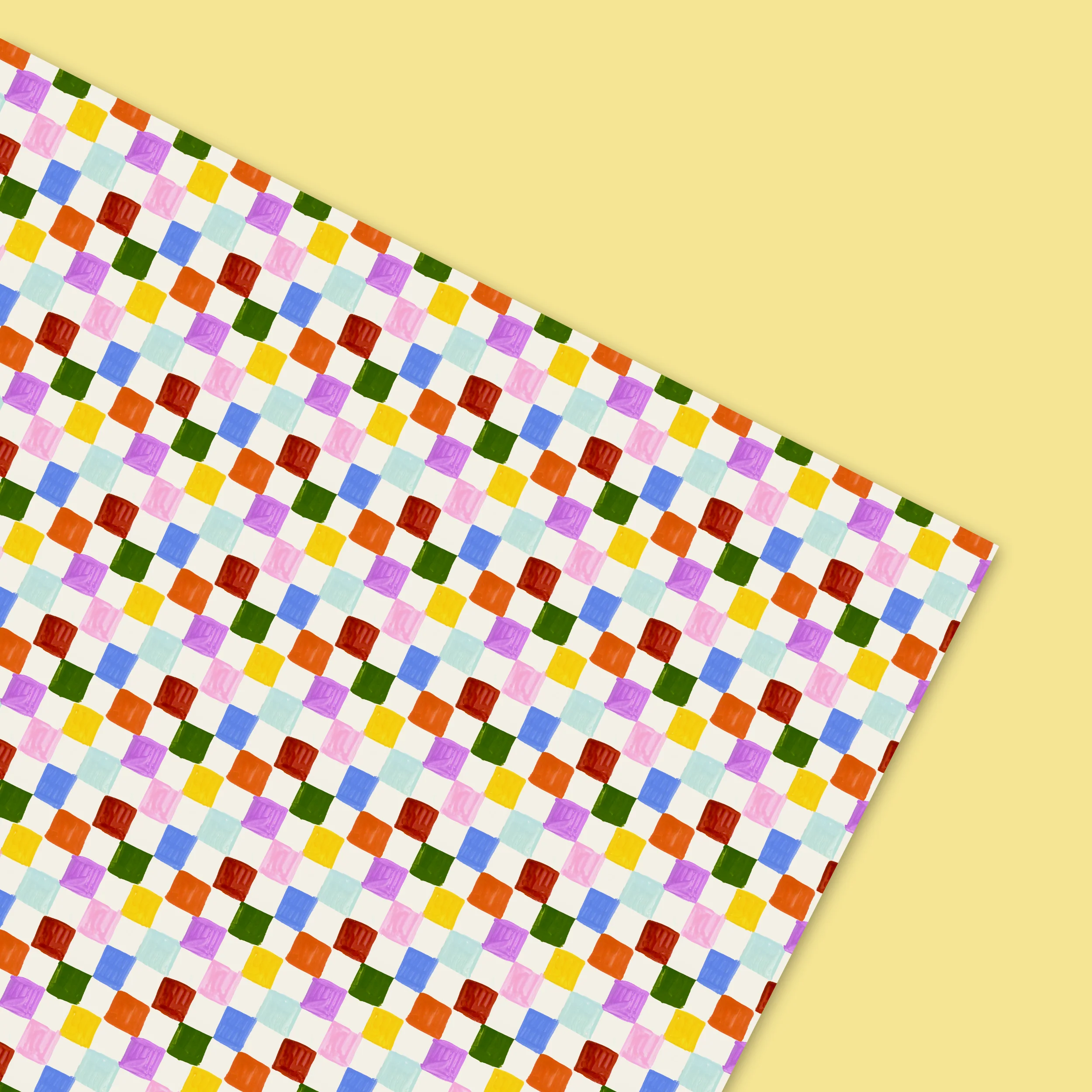Multicolour Checker Gift Wrap