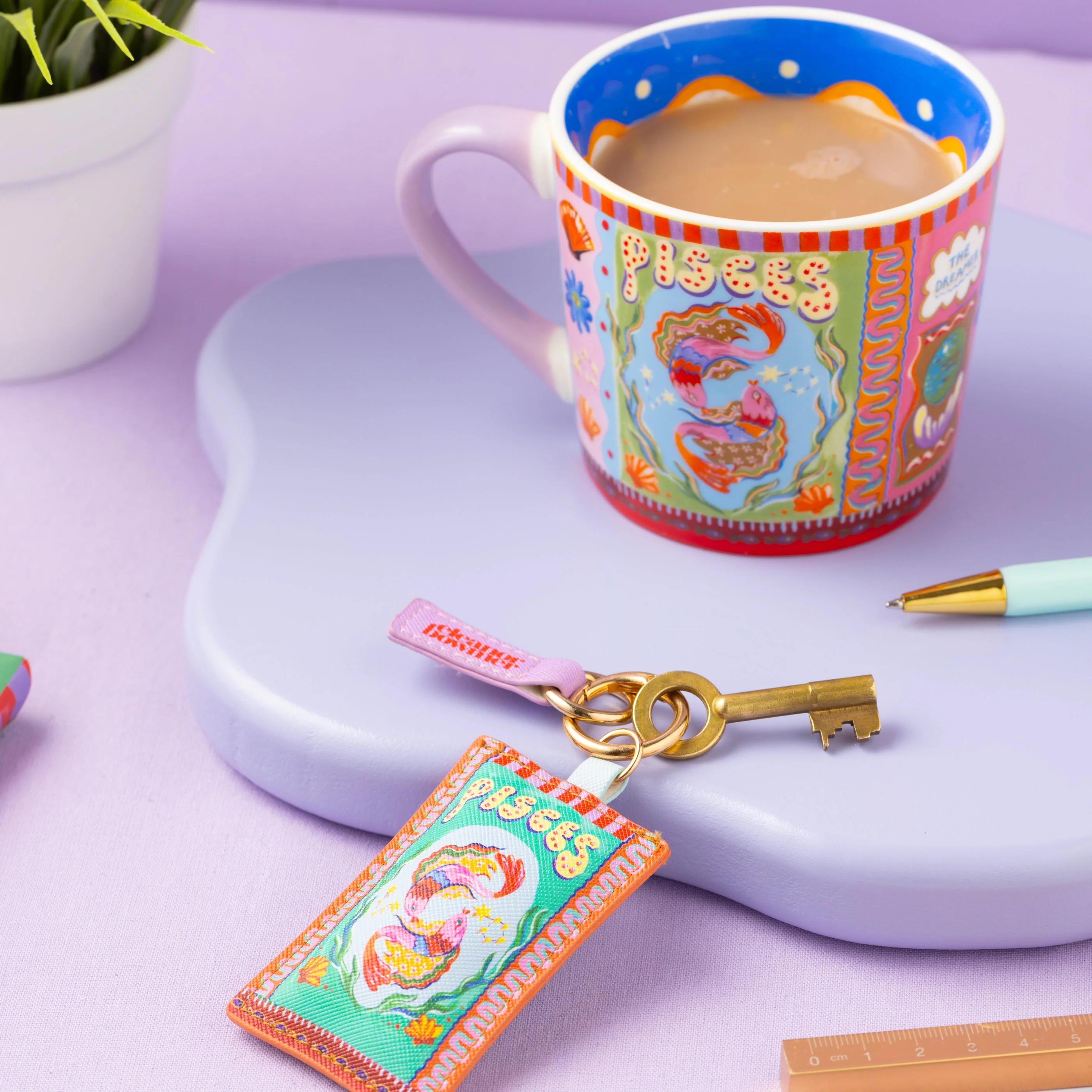 Pisces Zodiac Keyring - Image 2