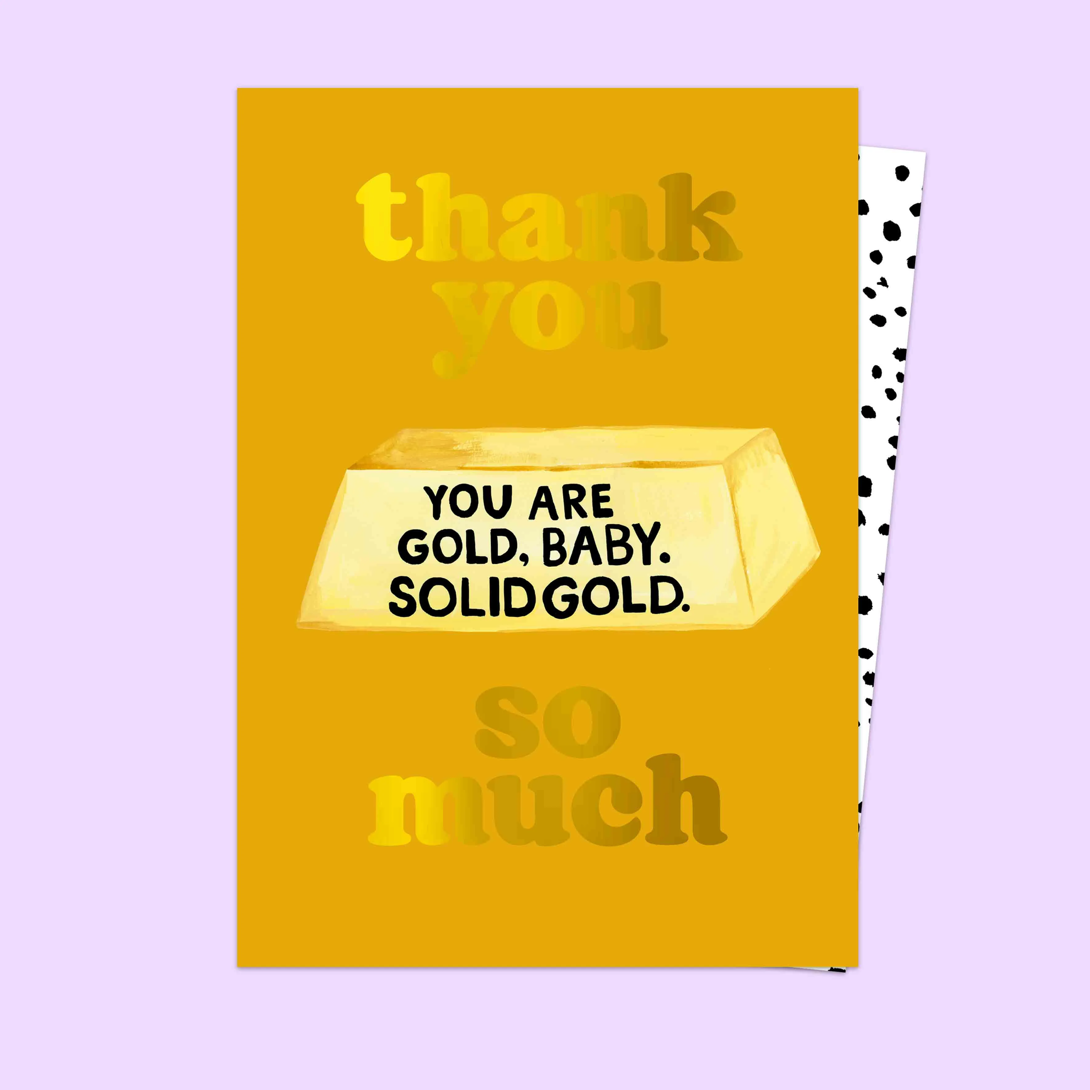 Thank You, You Are Solid Gold Card